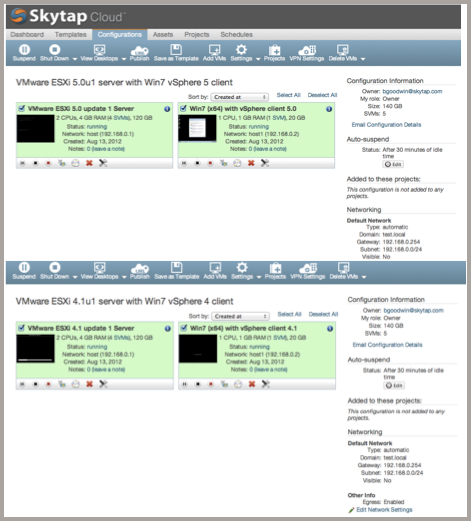 ESX Multi-Machine in Skytap Cloud