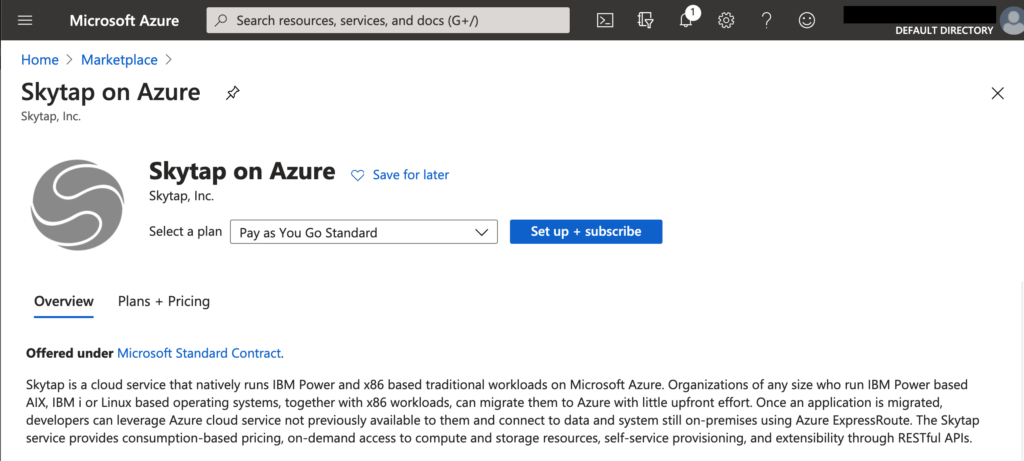 Skytap on Azure offer