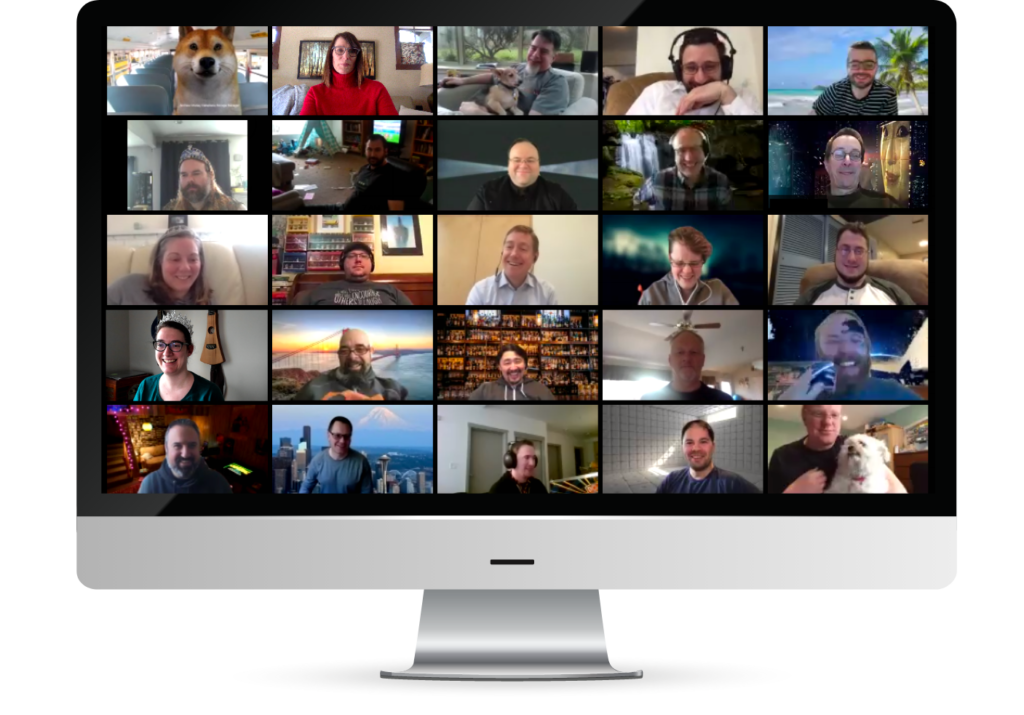 Many people in a video call