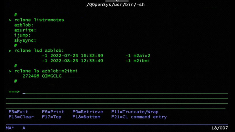 rClone on IBM i